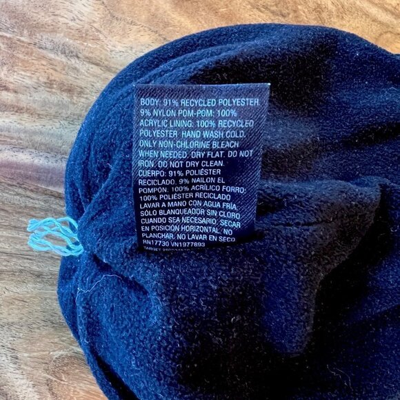 All In Motion Purple Fleece Cuffed Puff Beanie - Picture 7 of 9